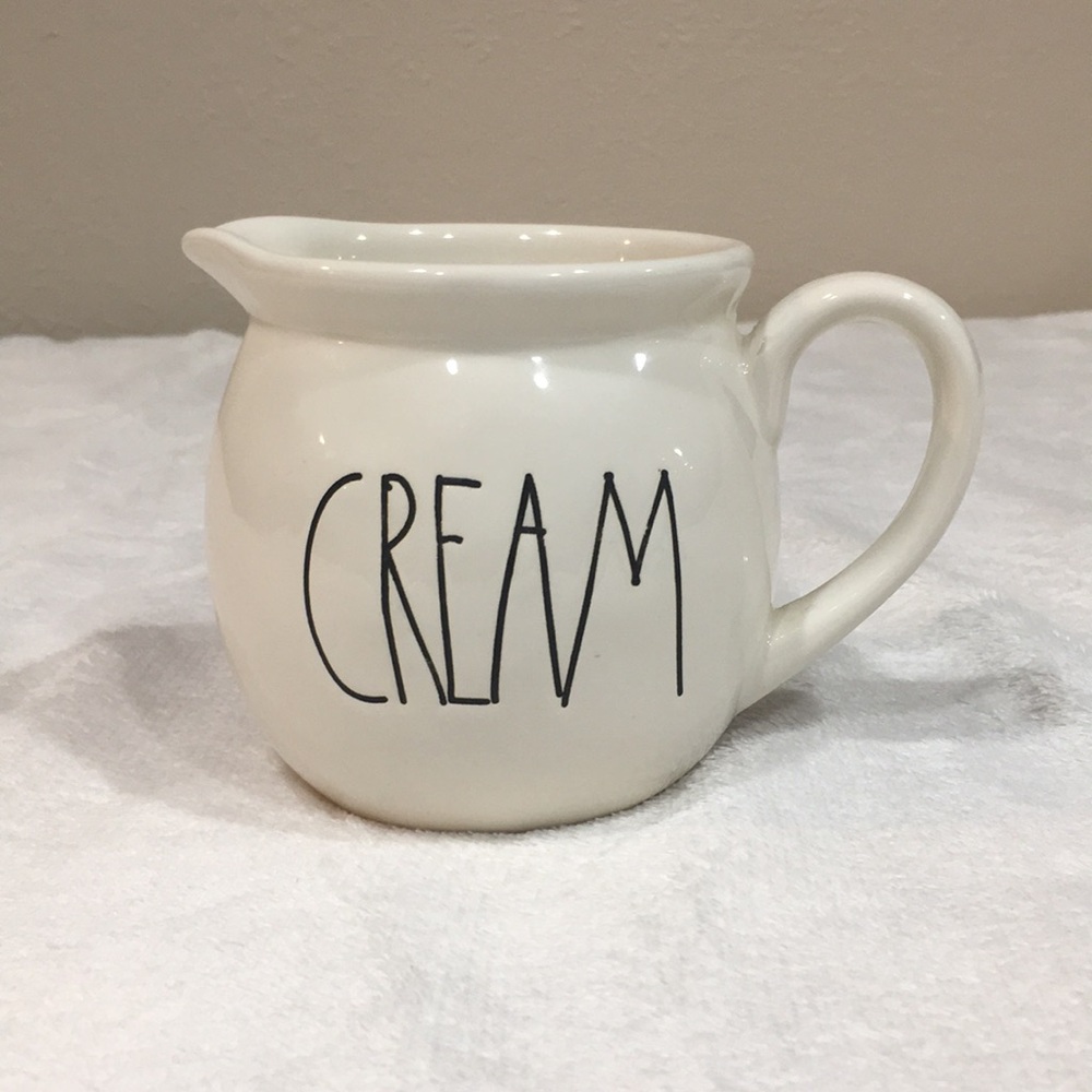 Rae Dunn Cream Magenta M Stamped
